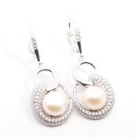 Orecchini Domar Gioielli Donna Orecchini perle argento 925 in Argento Cubic Zirconia EPB120467